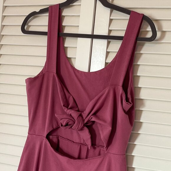 Pact fit & flare tie-back dress pink small organic cotton - Picture 9 of 13